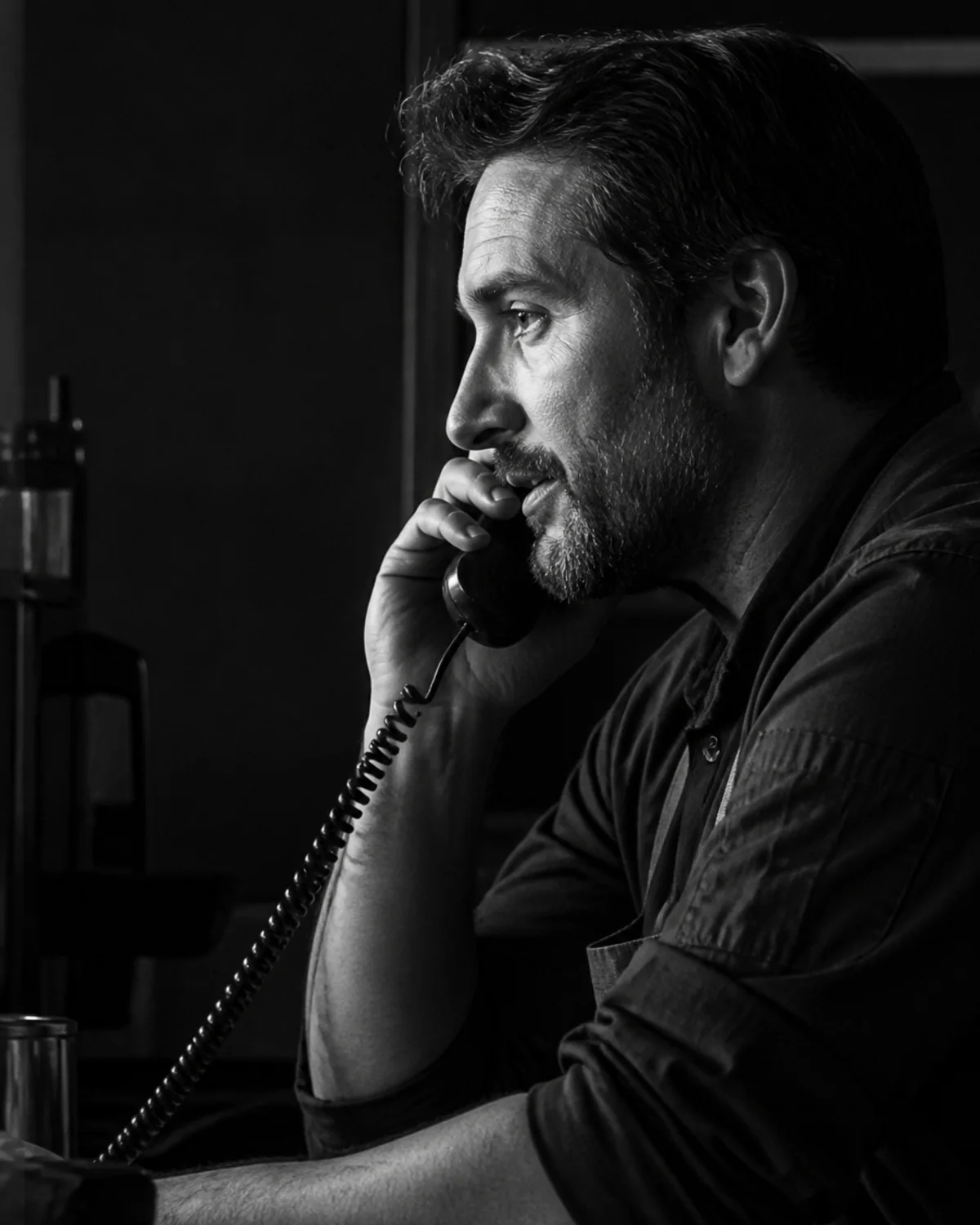 Mitarbeiter während eines geschäftlichen Telefonats